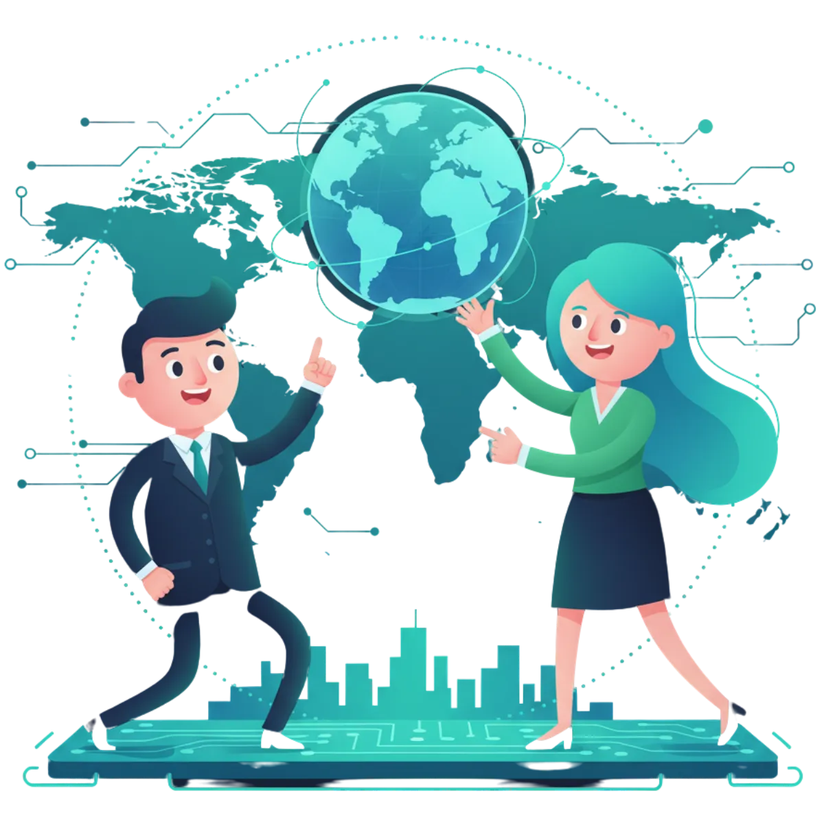 Global Network Illustration